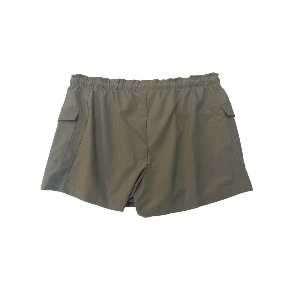Avia Women's Cargo‎ Shorts Grey Fog Elastic Waist Hiking Utility Pockets NEW